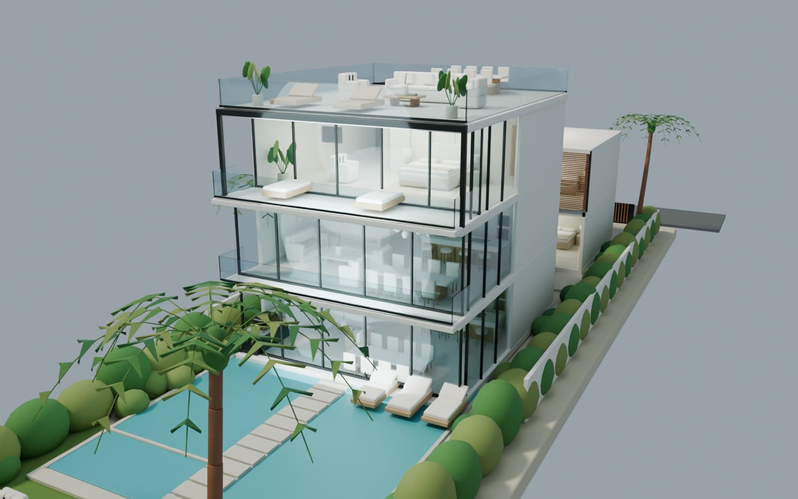 Preview render of the conceptual 3D residence